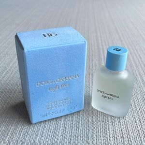 DOLCE& GABBANA Men's Light Blue Pour Homme 5ml miniature fragrance